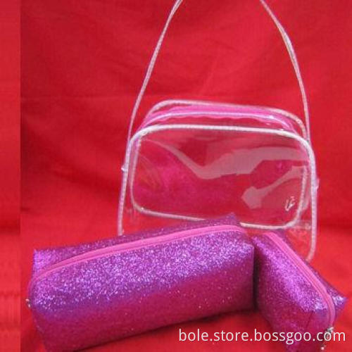 Promotional Cosmetic Bag Set for Girl, Can be Customized
